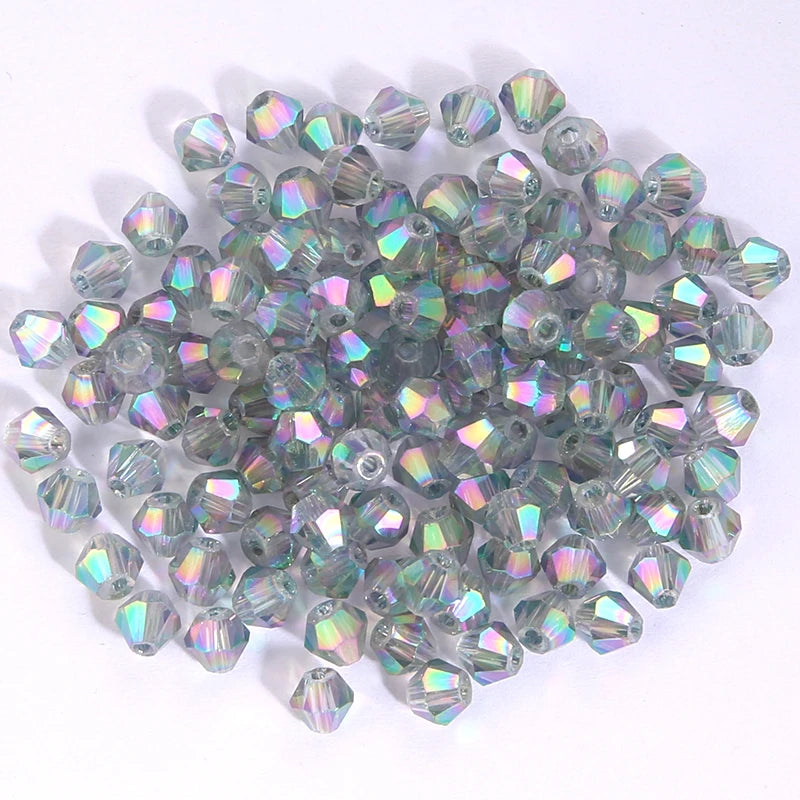 Glass Beads Bicone Shaped Faceted Crystal Jewelry Making Bracelet