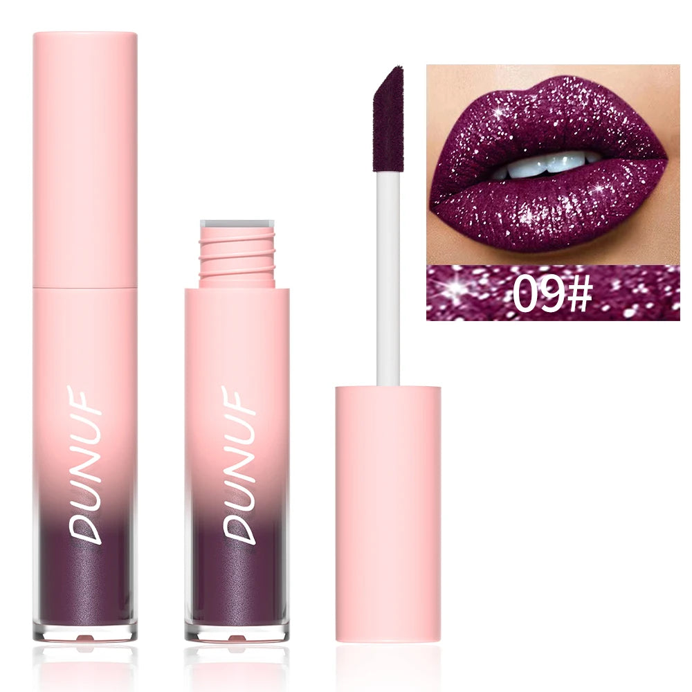 Pearlescent Lipstick Waterproof Long-lasting Lip Gloss Easy Paint Qme 09