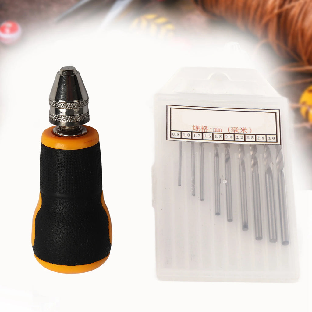 Mini Hand Drill Mini Portable Tool Set Small Hand Drill &amp Twist Drill Bits 0.8‑3.0mm Hand Drill Qme