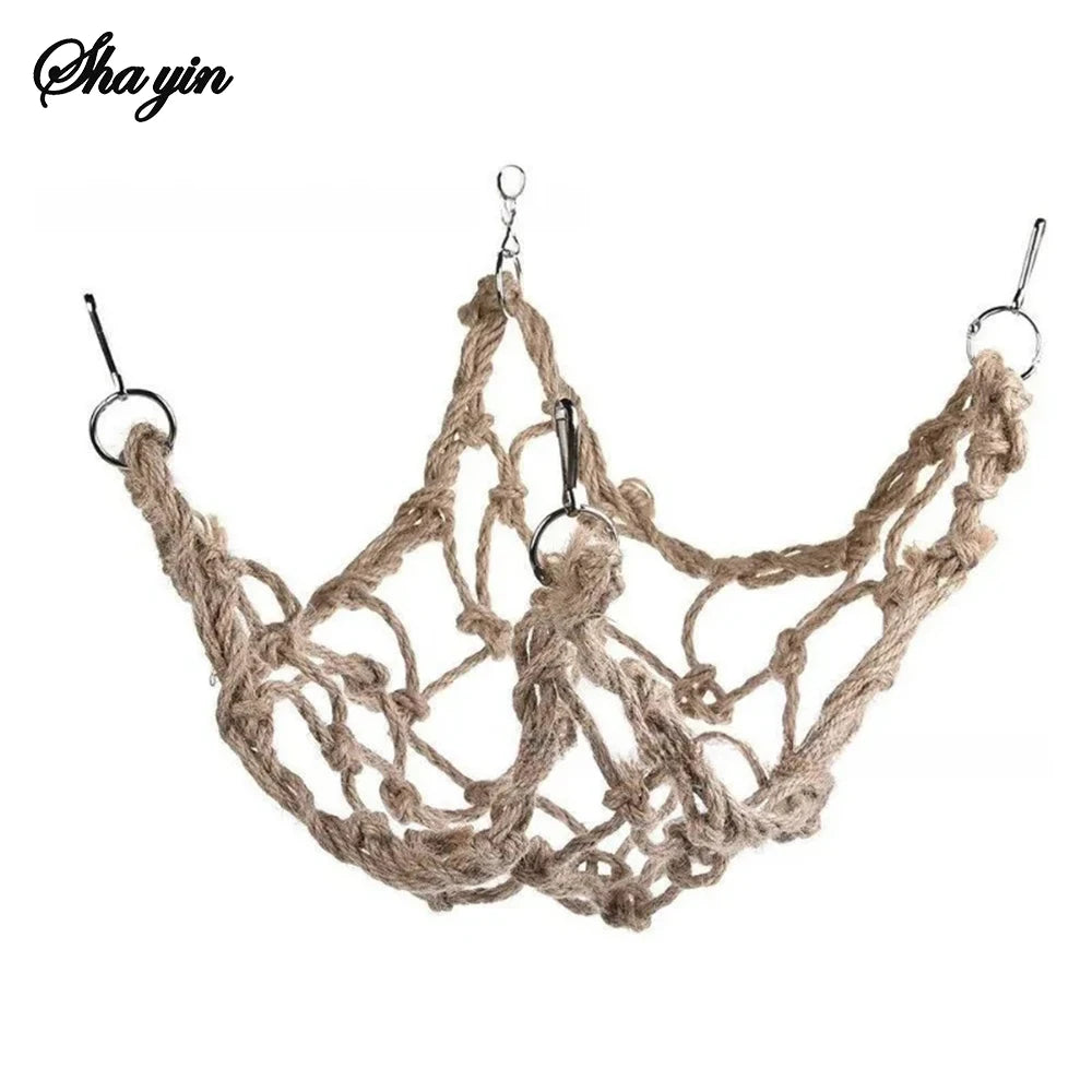 Bird Toy Parrot Rope Climbing Net Bird Supplies Gnawing Toy Parrot Adventure Adventure Toy Qme
