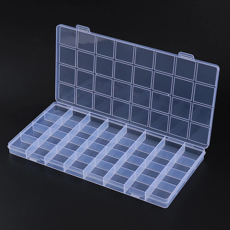 Earring Bead Screw Holder Case Display Organizer Container 32 Grid Qme