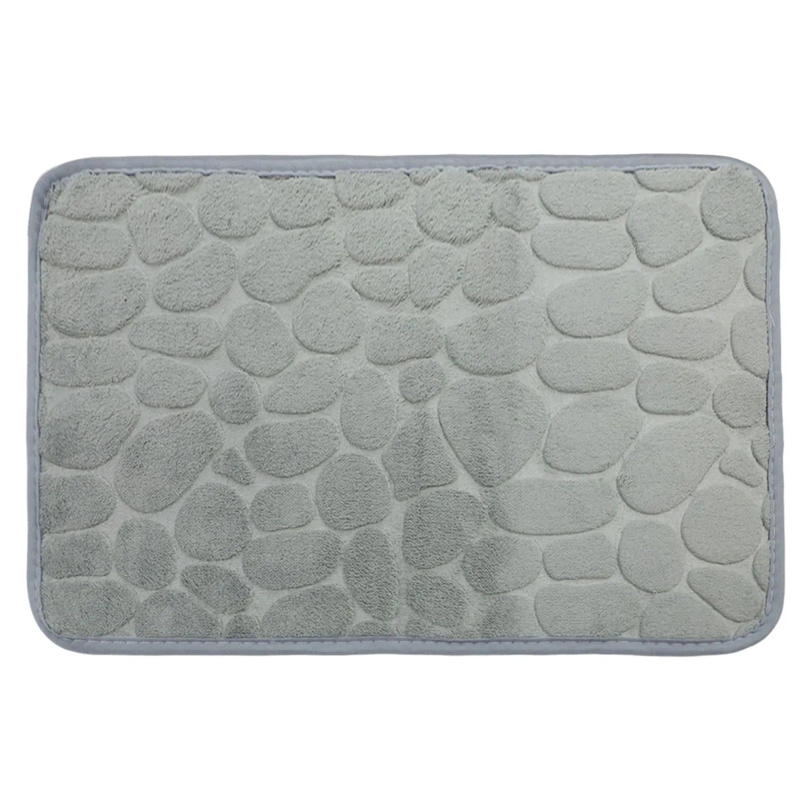 Memory Foam Bathroom Mat Pebble Carpets Super Soft Toilet Washable 40*60cm Absorbent Bathmats Bathroom Qme Gray
