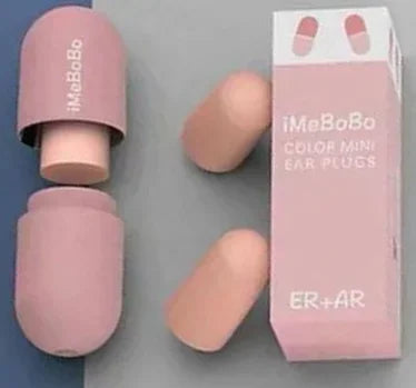 Anti noise, sleep - learning, special, professional, super sound insulation, anti snoring, sleep to work capsule earplug Qme Coral powder