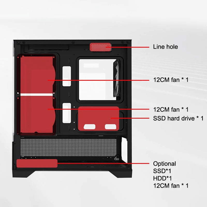 Mini Gaming Computer Case M-ATX ITX Seaview Room 270 Full View Qme