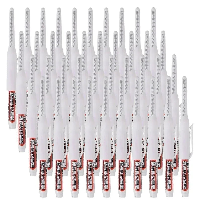 1- Waterproof Deep Hole Marker Pens Long Nib Head Carpenter Pen Black