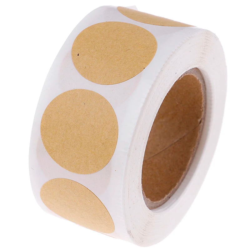 Blank Round Craft Stickers Seal Labels DIY Package Qme