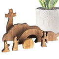 Empty Tomb Easter Scene Decoration Wood Table Jesus Nativity Statue Qme China Mainland