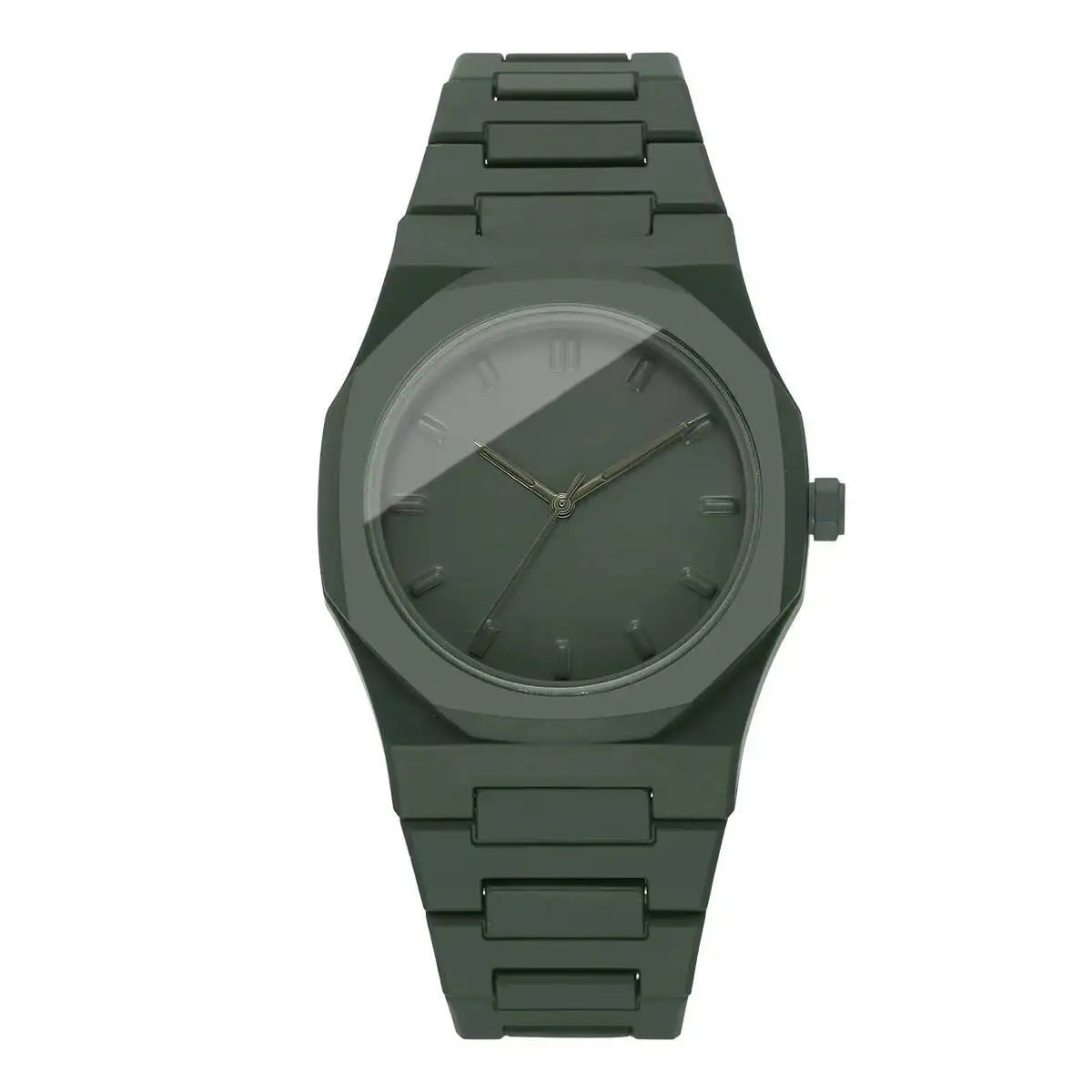 2026 Fashion Versatile Watch Men's Watch Plastic Men's Quartz Watch Qme Green Without Box