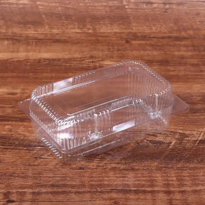 10 50 Multi-purpose Clear Plastic Boxes Disposable Containers Bakery Qme