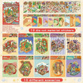 Cartoon Christmas Miniature Scene Diorama Stickers DIY Handmade Qme A1