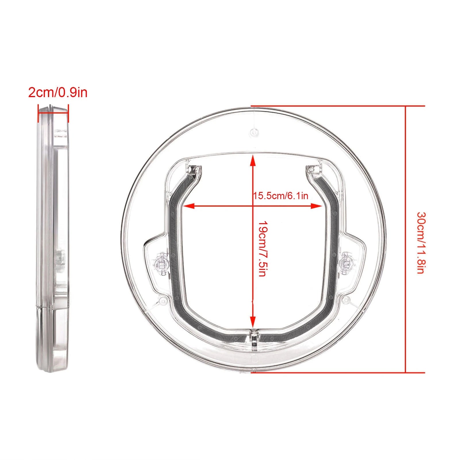 4 Way Locking Cat Flap Door Pet Access Hole Flexible Small Pet Door For Cats Small Dogs Puppy Indoor Outdoor Entry Exit Gate Qme