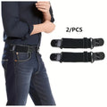 2Pcs Elastic Hidden Belt – Adjustable Lazy Waist Tightening Strap for Pants, Simple & Portable, Unisex Design Qme 2PCS
