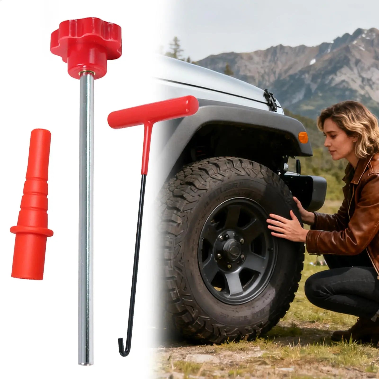 Tire Valve Stem Removal Tool Alloy Non Slip Replacement 3pieces Tire Valve Tools for Automotive Bikes Bicycles Motorcycle ATV Qme