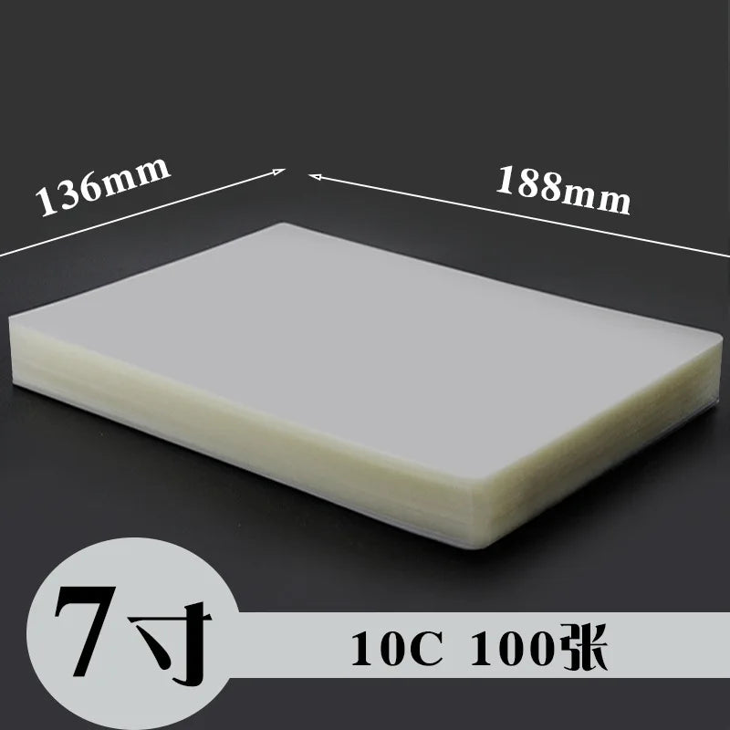 A4 A3 Thermal Laminating Sheets Waterproof Clear Transparent Laminator Film for Photos Documents Cards Protection 80-150mic Qme 10C 136 188mm