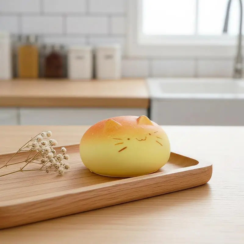 Slow Rising Cute Cat Bread Squeeze Toy Simulation Food Stress Relief Qme