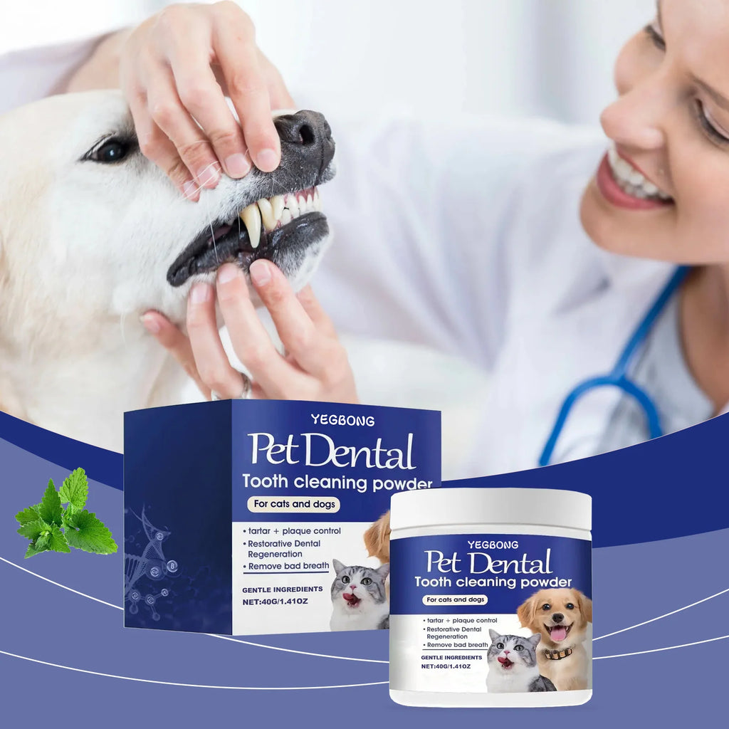Pet Dental Cleaning Powder Eliminates Oral Odors Remover Dog Teeth Plaque Reduces Calculus Tooth Cleaning Powder For Cat And Dog Qme