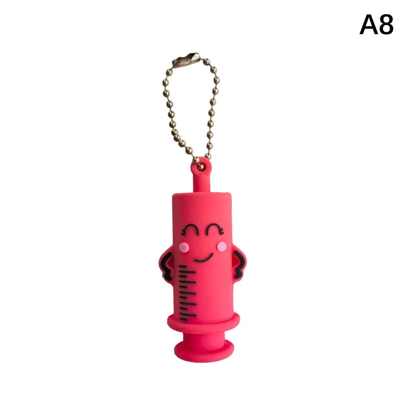 Syringe-shaped Ampoule Bottle Opener Keychain Nurses Doctors Qme A8
