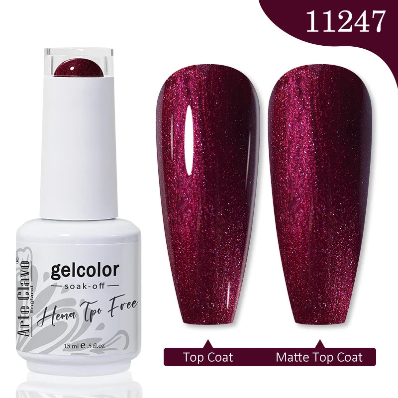 Arte Clavo Red Series Nail Polish Party Colors Gel Varnishes All Qme