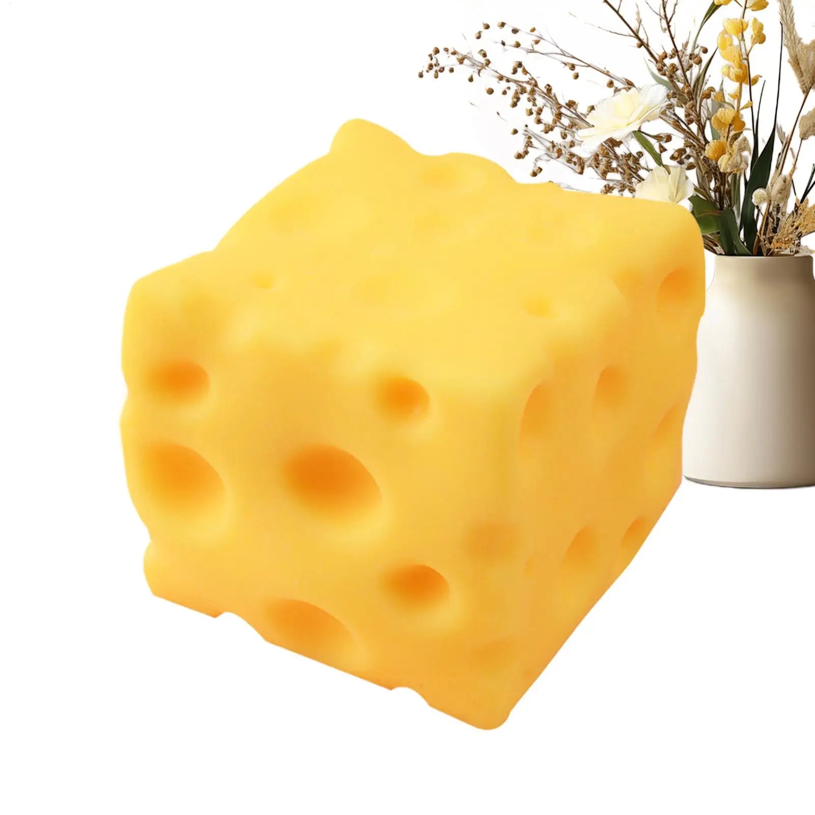 1pcs Cheese Stress Toy Cheese Shape Sensory Squeezing Fidget Antistress Toy For Kids Adults School Students Office Workers Home Qme