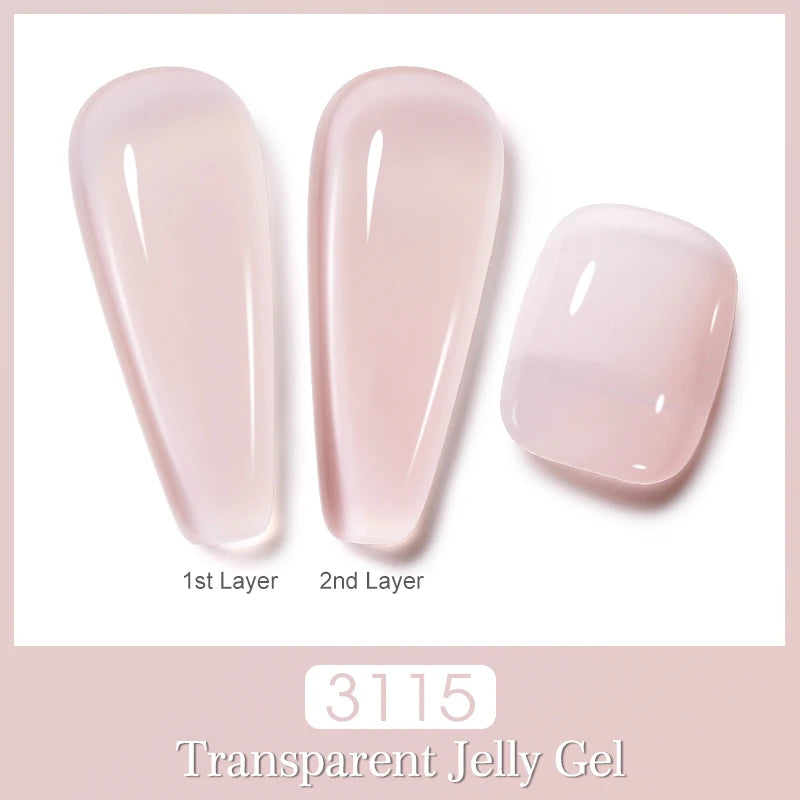 Arte Clavo Jelly Gel Polish Semi-transparent Pink Nude Clear DIY Nail