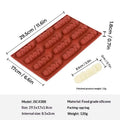 12 Cells Long Striped Lines Winding Texture Design Mousse Cake Mold Qme Brown