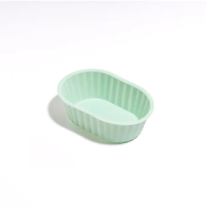 Silicone Muffin Mold Oval Cup Reusable Non-stick Cake Baking Kitchen Qme Green