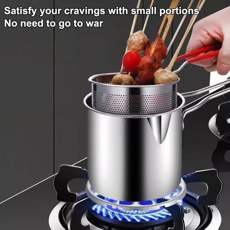 Kitchen Chicken Fish Cooking Tool 304 Stainless Steel Deep Fryer Qme