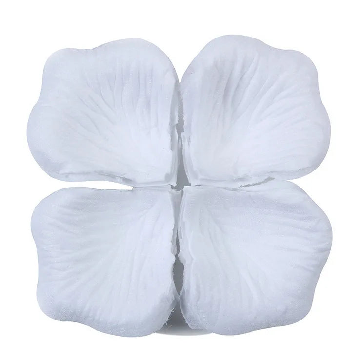 100/500/1000PCS Colorful Love Romantic Warm Silk Rose Artificial Petals Wedding Party Flower Favors Decoration Roses Supplies Qme White 100PCS