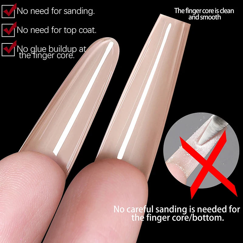 Box Sandwich Dual Nail Forms Oval Extension Form Bottom Quick Qme