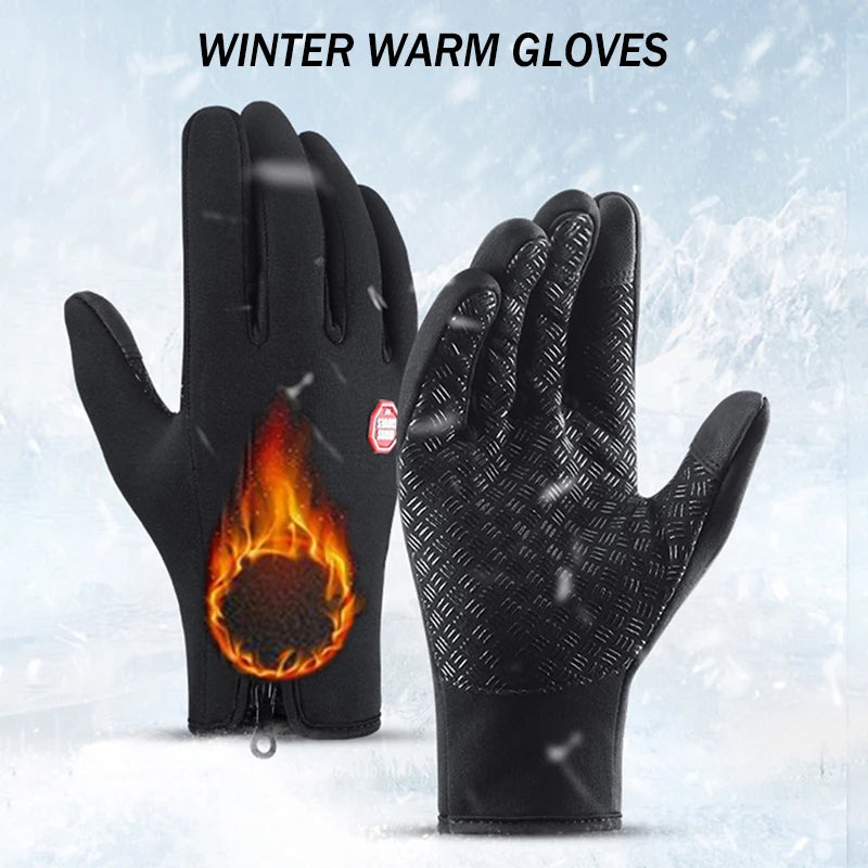 Winter Warm Cycling Gloves Touchable Screen Gloves Non slip Gloves Sports Gloves Qme