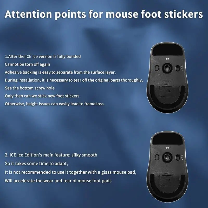 Mouse Skate Feet Pad Mchose A7V2 Ultra Non-slip Foot Stickers Qme