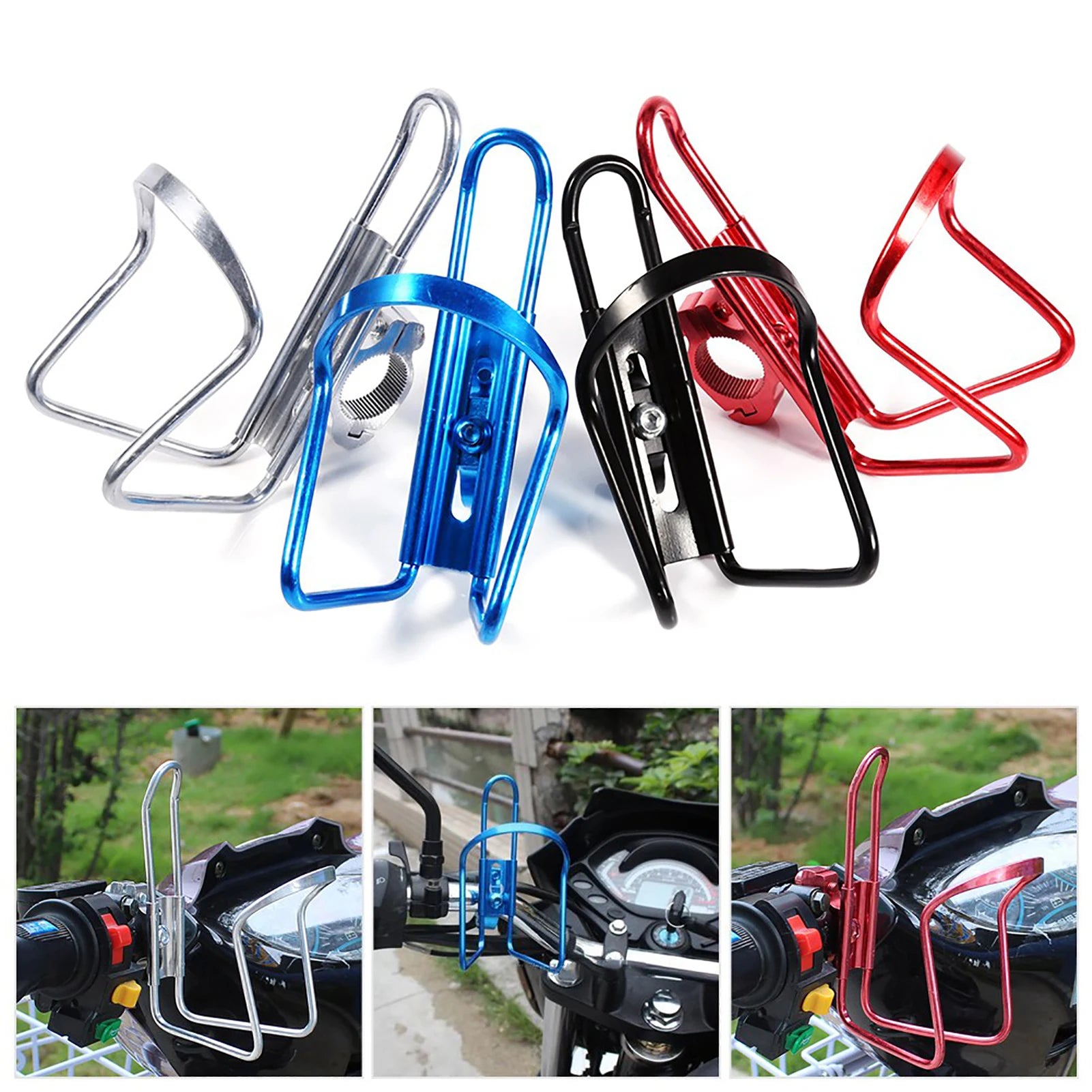 Motorbike Drink Cup Holder Motorcycle Motorbike Drink Cup Holder Water Beverage Support Handlebar Bottle Adapter Qme