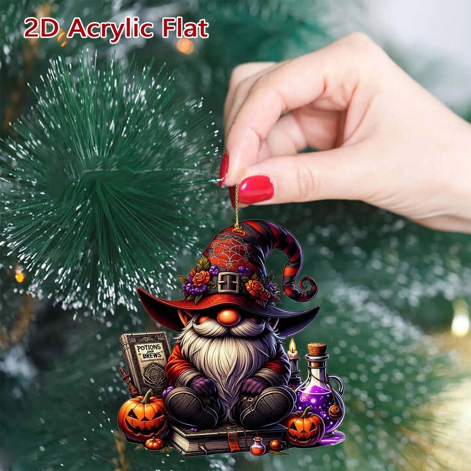 Halloween Countdown Calendar Advent 2D Acrylic Toy Figures Holiday Qme