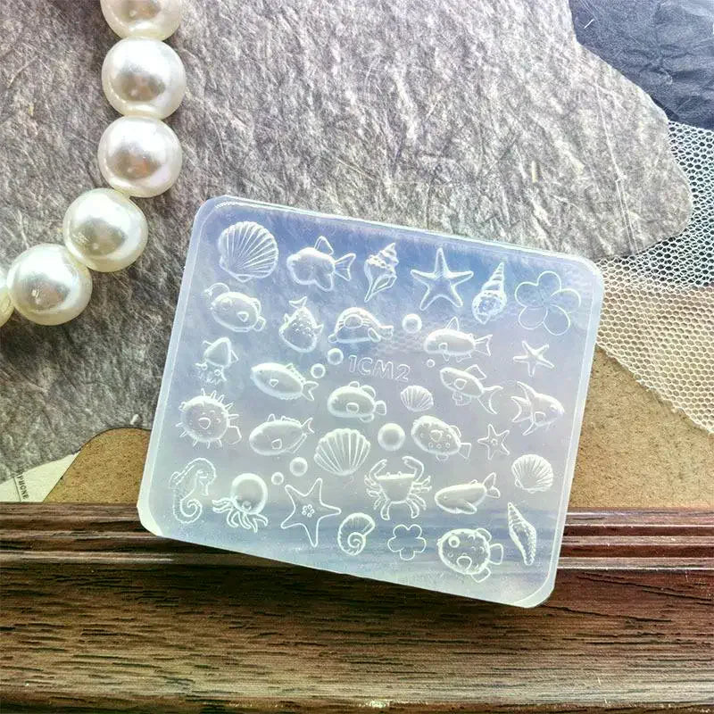 Summer Ocean Themed Silicone Nail Mold 3D Conch Seashell Gel Manicure Qme