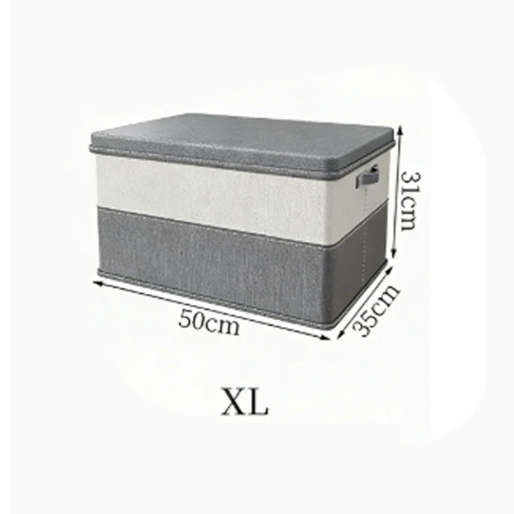 Collapsible Large Capacity Storage Bin for Clothes & Quilts Foldable Wardrobe Organizer Box for Toys Bedding & Home Use Qme XL