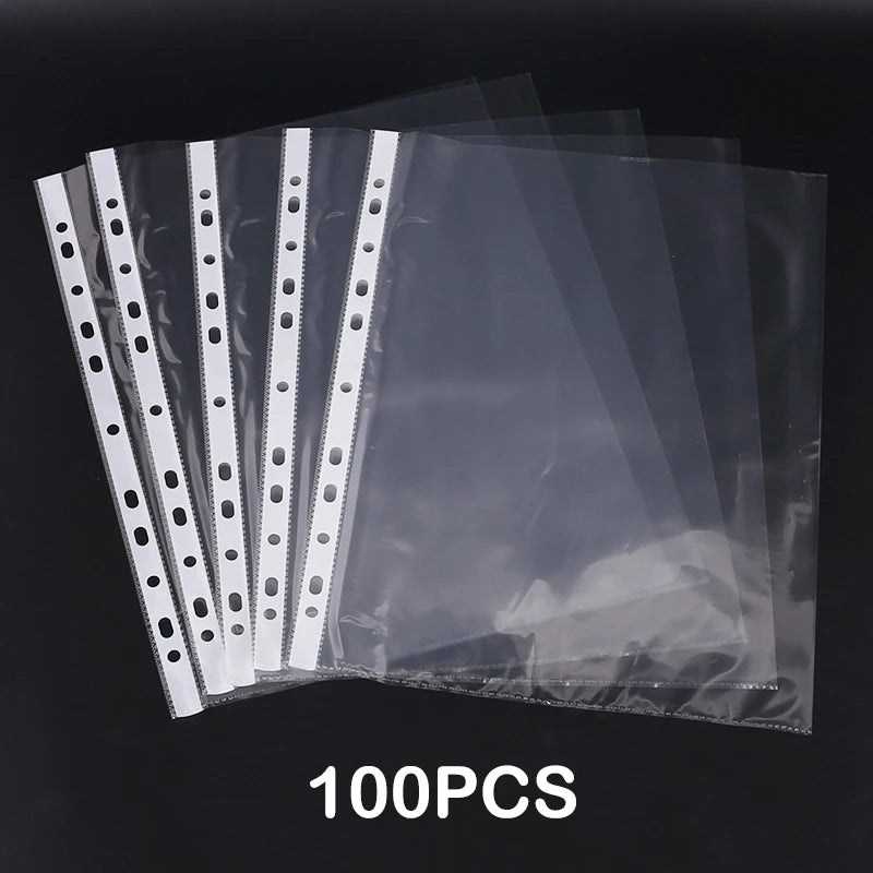 Office Materials Storage Folder Loose Leaf Transparent Data Book File Qme A3
