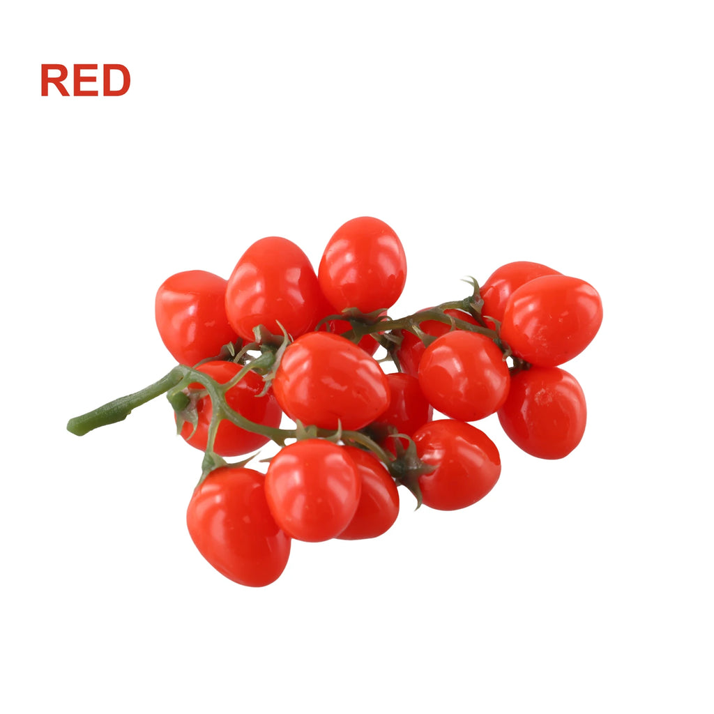 19cm Artificial Tomato Fake Red Vine Tomato Party Fake Props Display Cabinet Showcase Decor Fruit Vegetable Home Ornament Qme