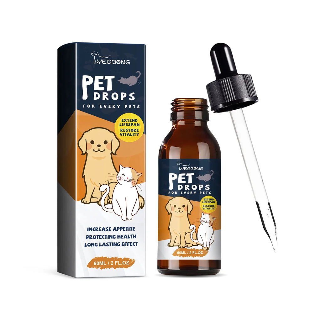 Pet Health Drops Dogs Regulate Stomach Vomiting Stomach Protection Cats Calm down Anxiety Relief Pet Probiotics Digestive Drop Qme