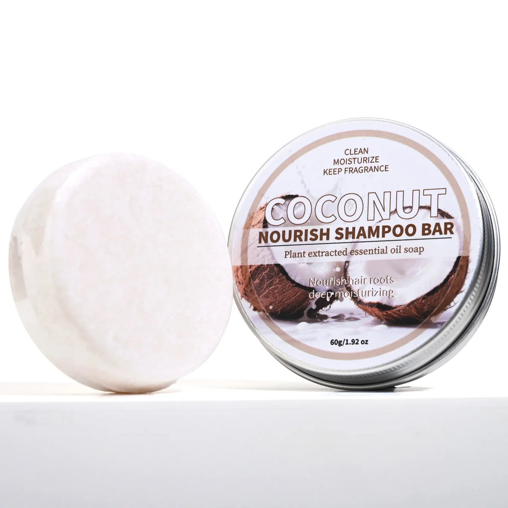Coconut Shampoo Bar Oil Soap Hair Nourishing Deep Cleansing Handmade Qme