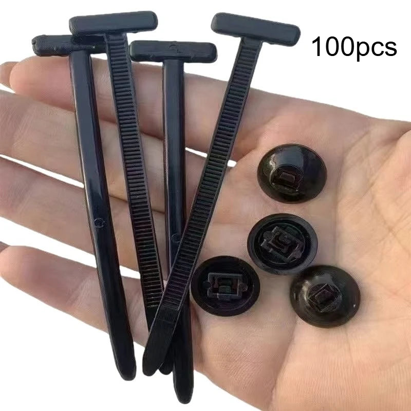 Multi Functional Zip Ties, Snap Fasteners, Through Nails, Fixed Engine Floor, Fender Lining, Mudguard, Trunk Cover, Etc Qme 100pcs