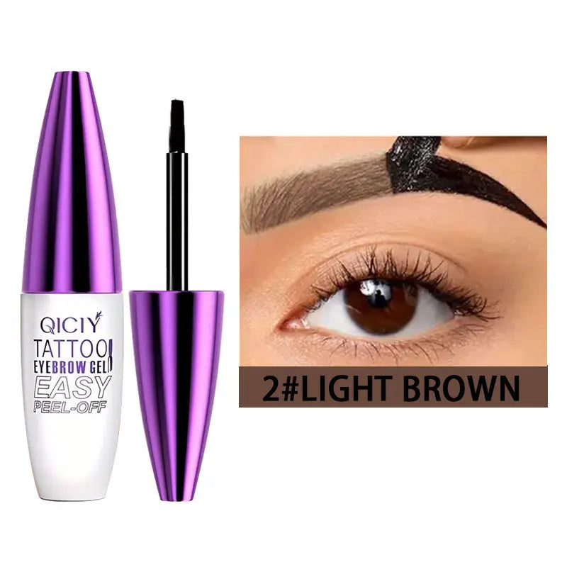 Tear Off Eyebrow Gel Waterproof Sweat Proof Available Four Colors Qme 2 LIGHT BROWN