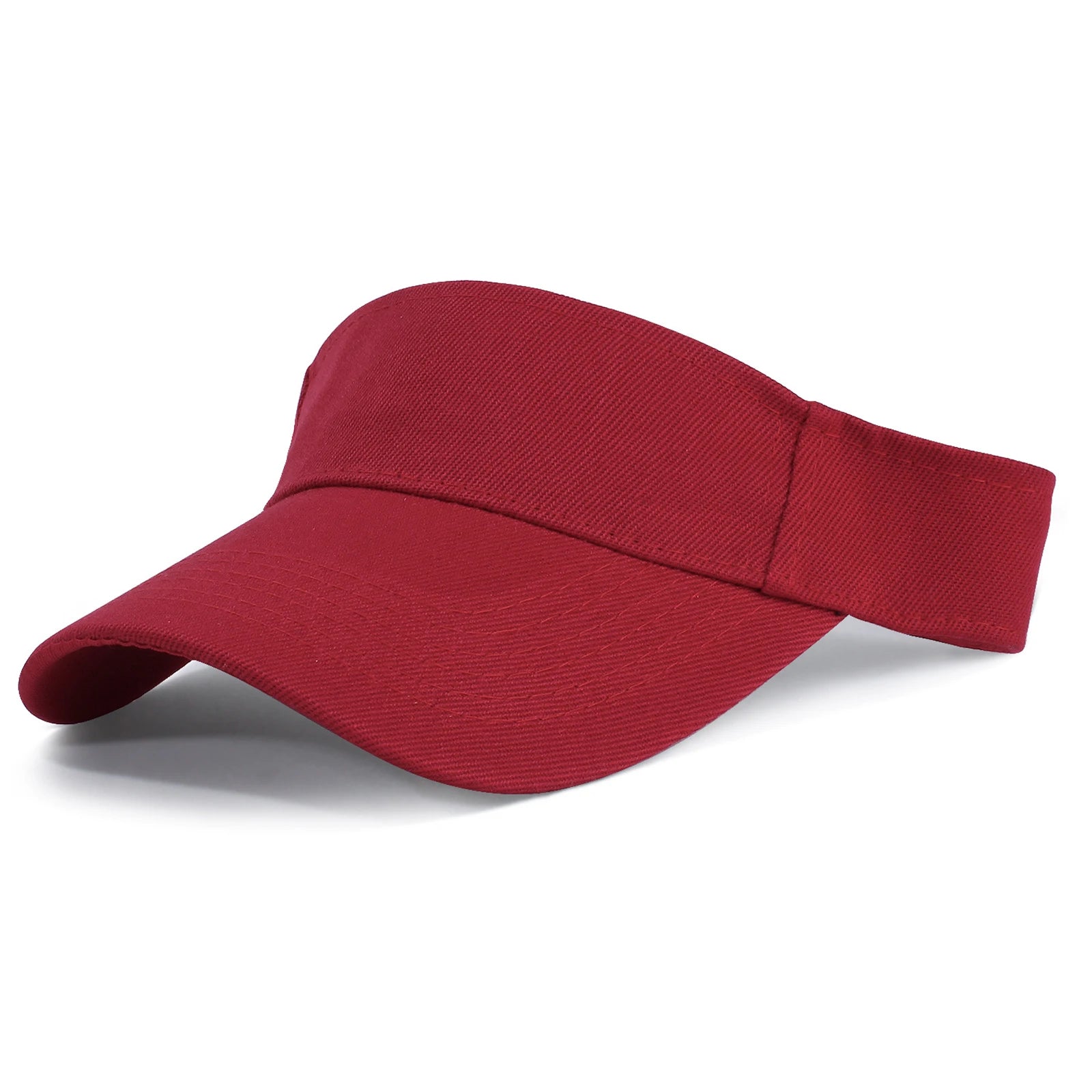 Men and Women Empty Top Sports Hat Running Hiking Sun Protection Cap Solid Color Fashion Casual Outdoor Hiking Sun Shaded Cap Qme Red One Size