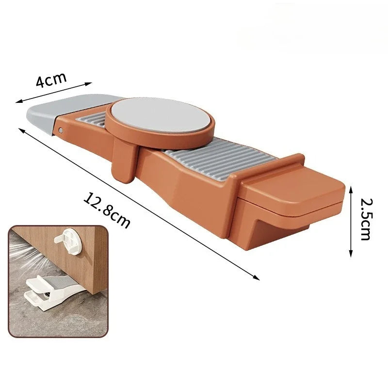 Adjustable Height Door Stopper Wedge Non-slip Rubber Home Office Qme
