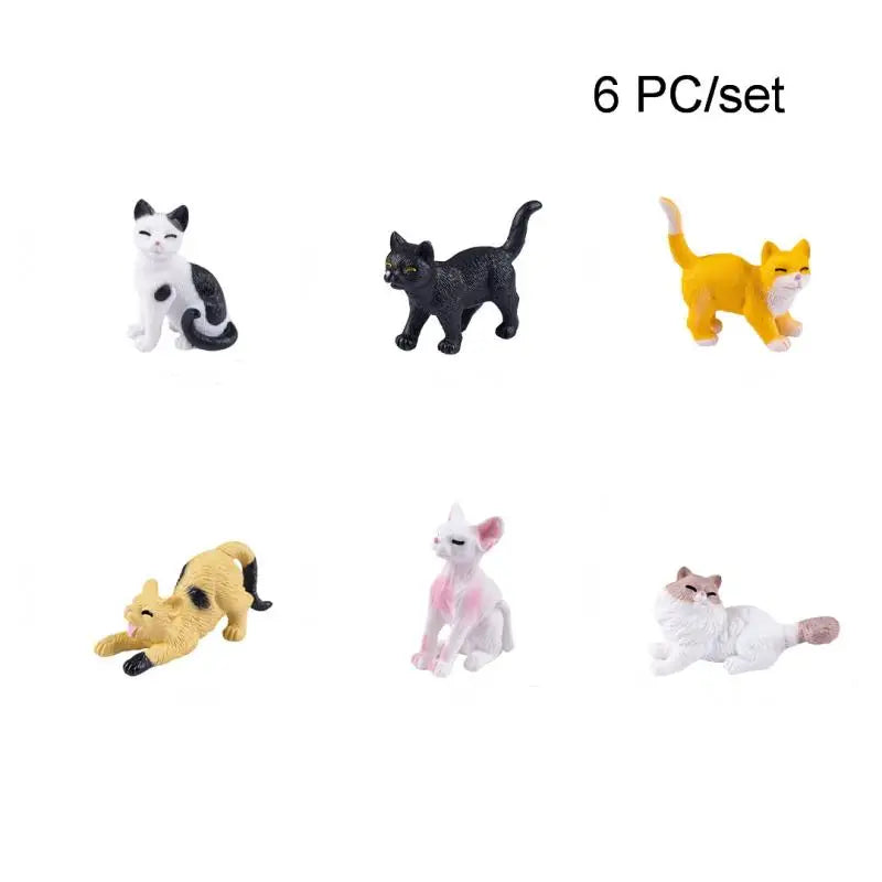 3 Animal Miniature Fairy Garden Decoration Kitten Figurine Home Decor Qme A2