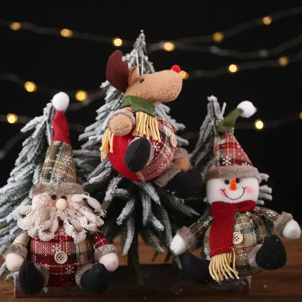 Santa Claus Doll Chirstmas Decorations Home Decor Table Elk Doll Christmas Ornaments Xmas Navidad Gifts Happy New Year 2025 Qme