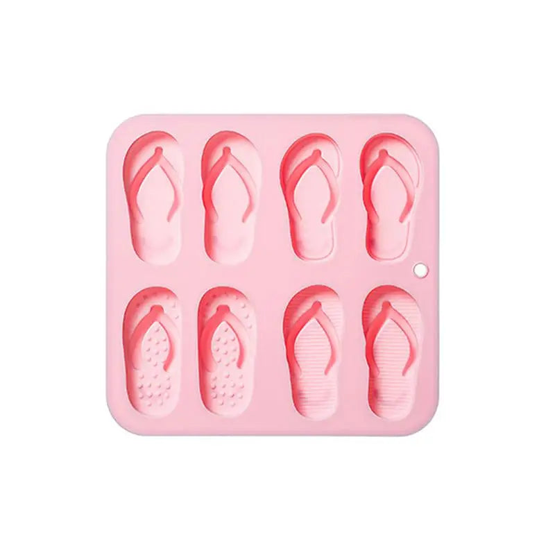 Beach Shoes Silicone Mold Summer Flip-flops Slipper Fondant Birthday Qme Pink