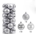 3CM Christmas Decoration Christmas Ball Hanging Xmas Tree Pendent Ornaments for Home Room Decor Navidad New Year 2026 Accessory Qme Silver