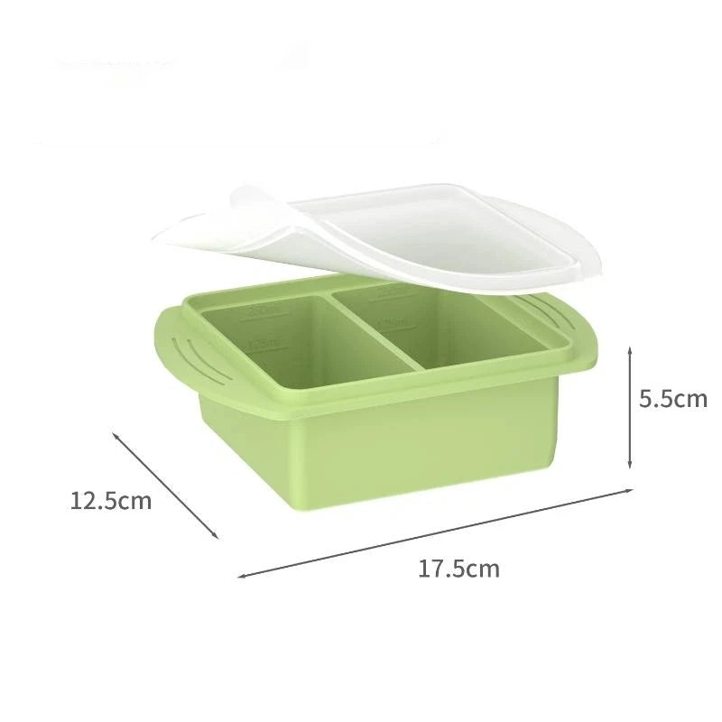 Silicone Tray Lid Single Double Compartment Freezer Mold Summer Qme A13