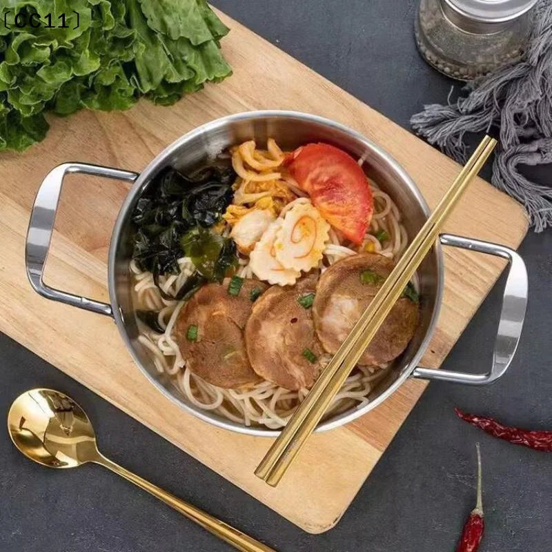 Stainless Steel Dry Pot Instant Noodle Lamian Noodles Seafood Golden Qme