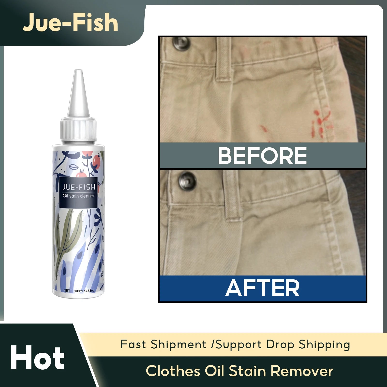 Clothes Oil Stain Remover Dust Cleaner Stubborn Dirt Oil Cleaning Washing Multipurpose Laundry Degreasing Agent for Fabric Cloth Qme